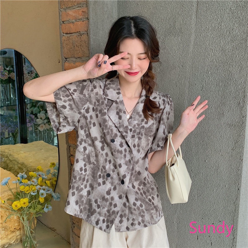 Áo Chiffon Dáng Rộng Thời Trang Mùa Hè Có Size Lớn Cho Nữ