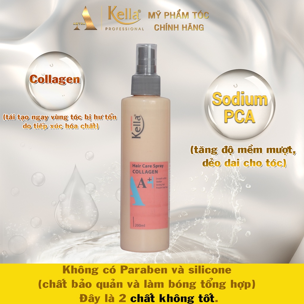 Xịt dưỡng tóc Kella phục hồi hư tổn, mềm mượt, chẻ ngọn, hương nước hoa 200ml XI03 #3