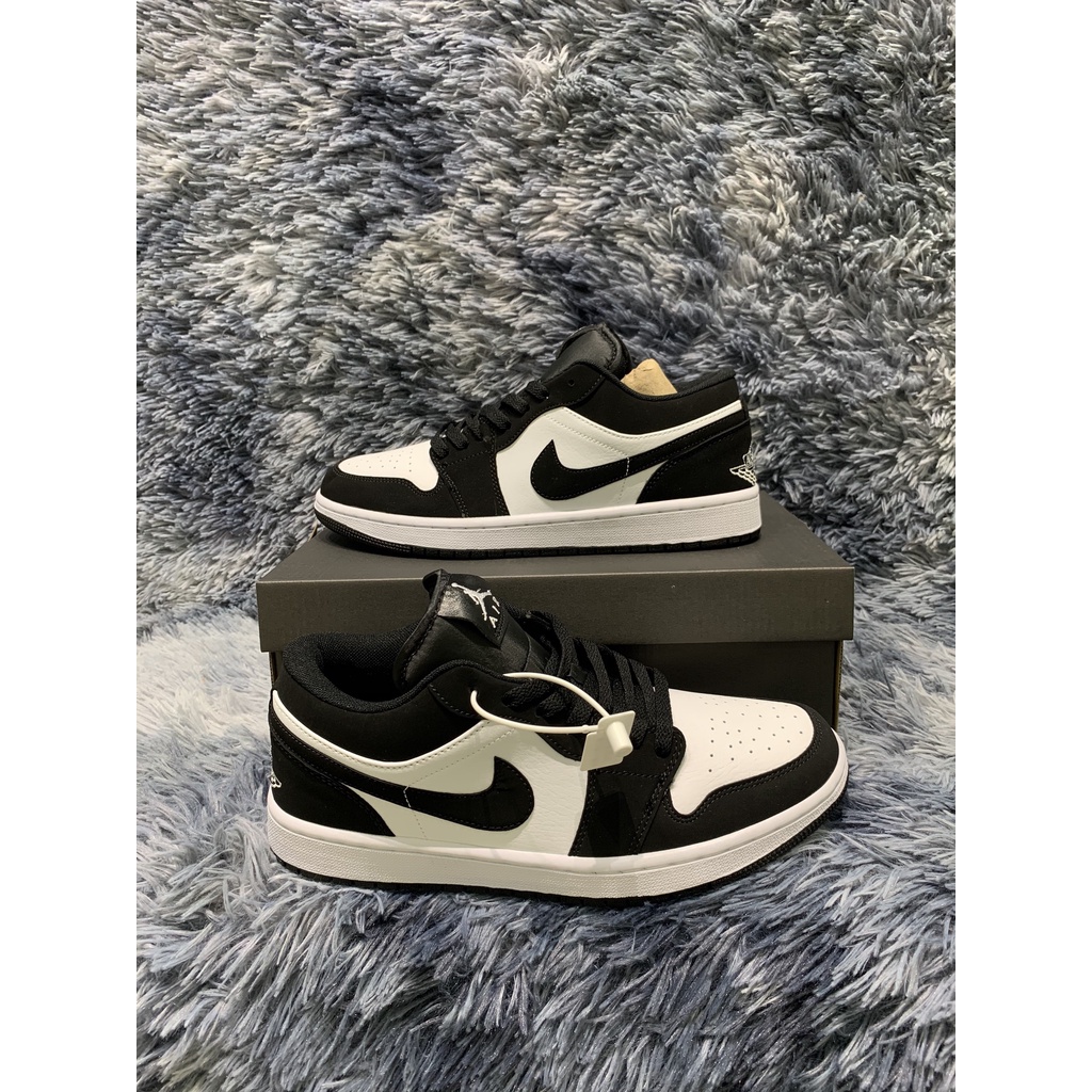 [FREE SHIP] Giày Thể Thao Nam Nữ Jordan JD1 Low Panda Hàng Rep11 Đen Trắng Cổ Thấp Thời Trang  Full Box Bill