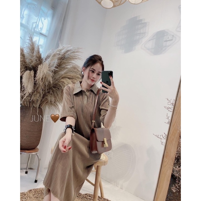 [223] [Hàng Đẹp] Váy Dập Ly Dáng Suông Cổ Đức 7 Màu Siêu Xinh Có Ảnh Thật Kèm Video | BigBuy360 - bigbuy360.vn