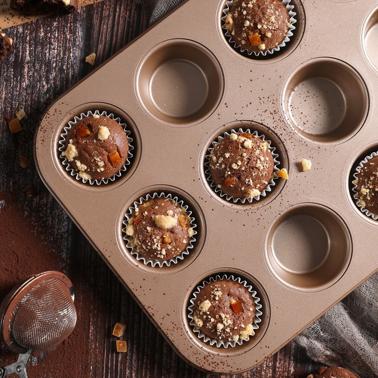 Khuôn Nướng Cupcake - Làm Bánh Muffin - Khuôn lỗ - Chống Dính