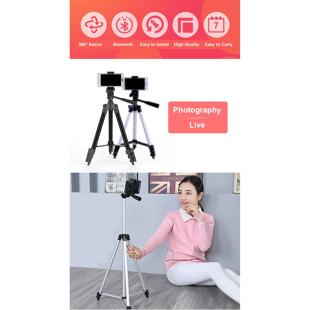 Kphoto Lightweight Smartphone Tripod Phone Stand Holder Portable Desktop Mobile Phone Tripode For iPhone Canon Sony Nikon Video Camera