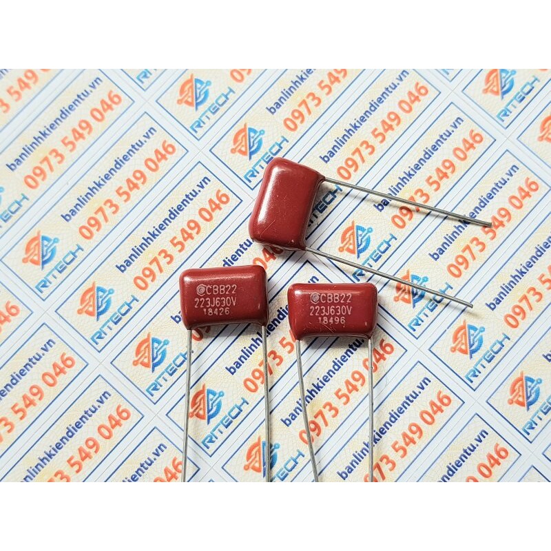 [Combo 20 chiếc] Tụ CBB22 223J 630V ( 223J630V ) 22nF P=10MM