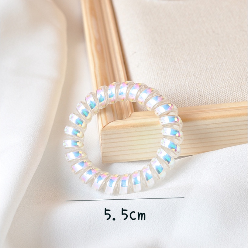 Dây buộc tóc lò xo ánh màu ngọc nhẹ nhàng, nữ tính phong cách Hàn Quốc LEVAN PKTR.07