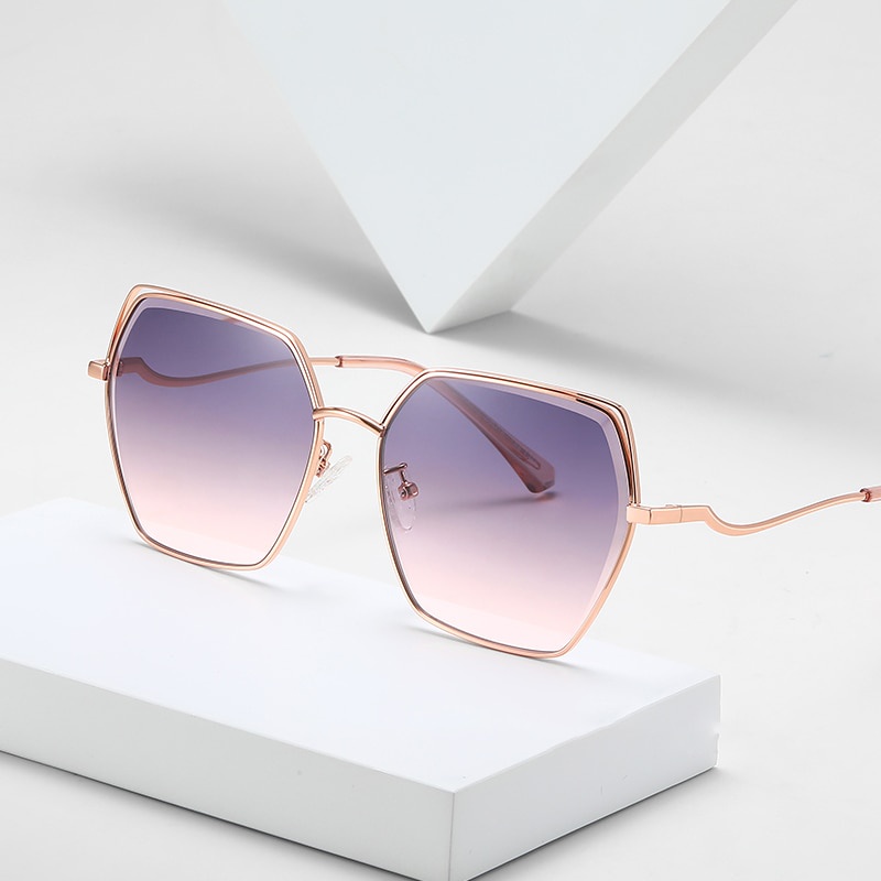 Kính mát VEITHDIA V29517 pha lê màu gradient sang trọng chống tia UV400 cho nữ