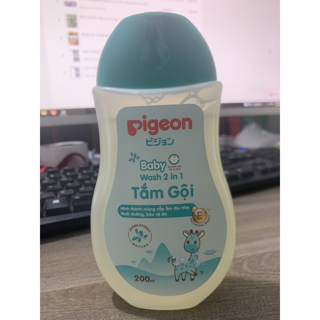 Sữa tắm Pigeon 200ml cho bé  ;an toàn  cho da (MẪU MÃ MỚI)