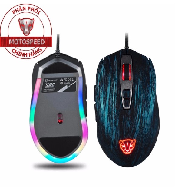 Chuột Game Thủ Motospeed V60 RGB Gaming Mouse Có LED Thay Đổi Theo DPI