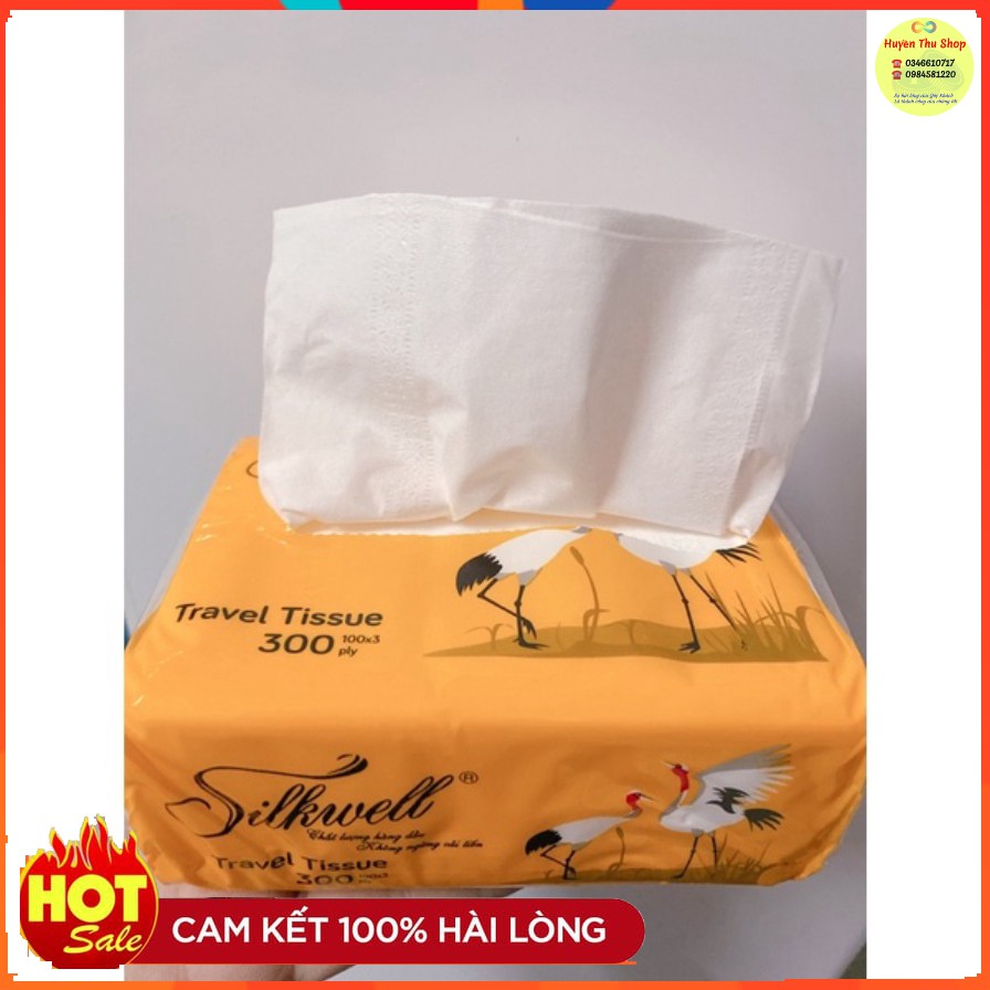 Giấy rút lụa siêu dai siêu mềm 300 tờ 3 lớp