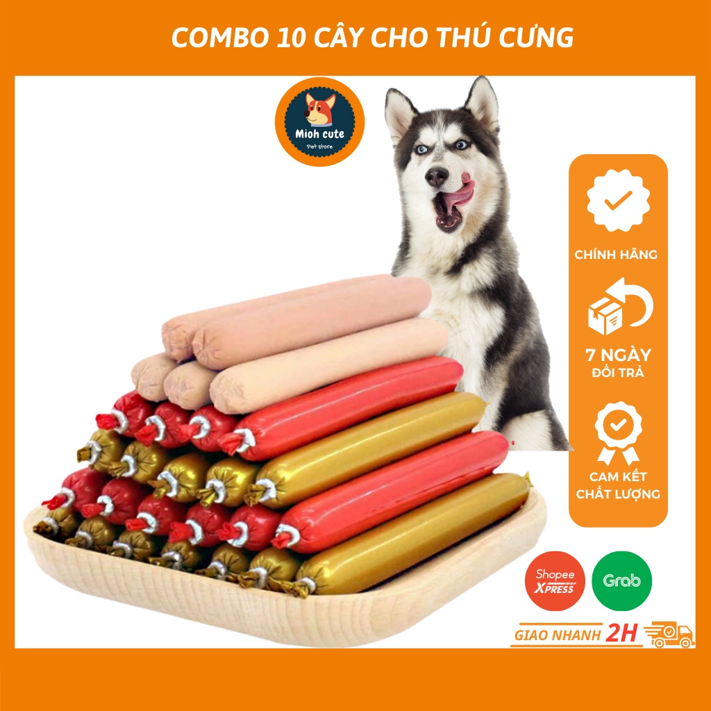 Combo Xúc xích cho chó mèo dinh dưỡng 15gr