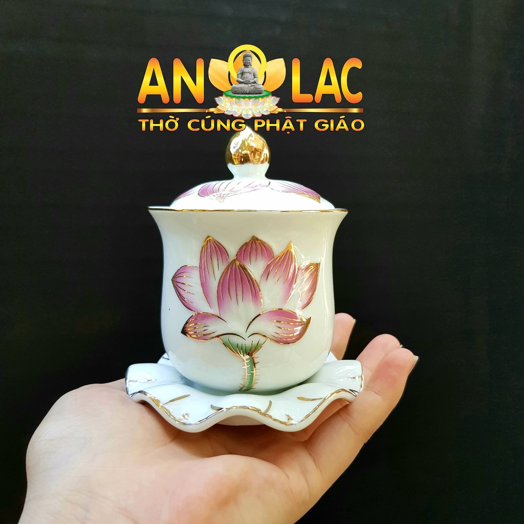 Bộ Sứ Thờ Cúng Bạch Ngọc Hồng 5N