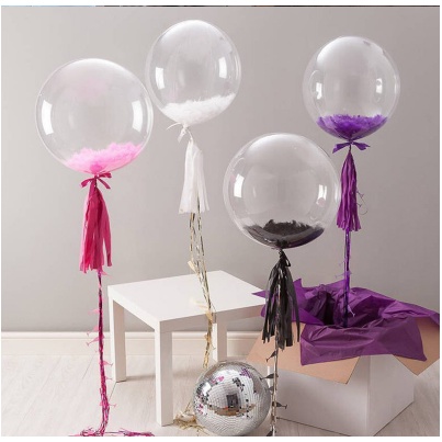 Bóng trong suốt galaxy size 18", size 24" trang trí tiệc, sinh nhật