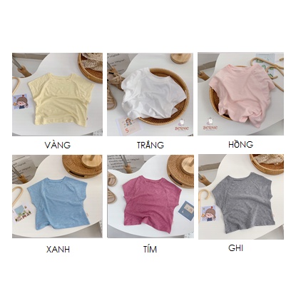 |FAMARAL2 giảm 10k cho đơn 50k|Áo bé trai bé gái Bernie cộc tay cotton xước cho bé 9-23kg-A123