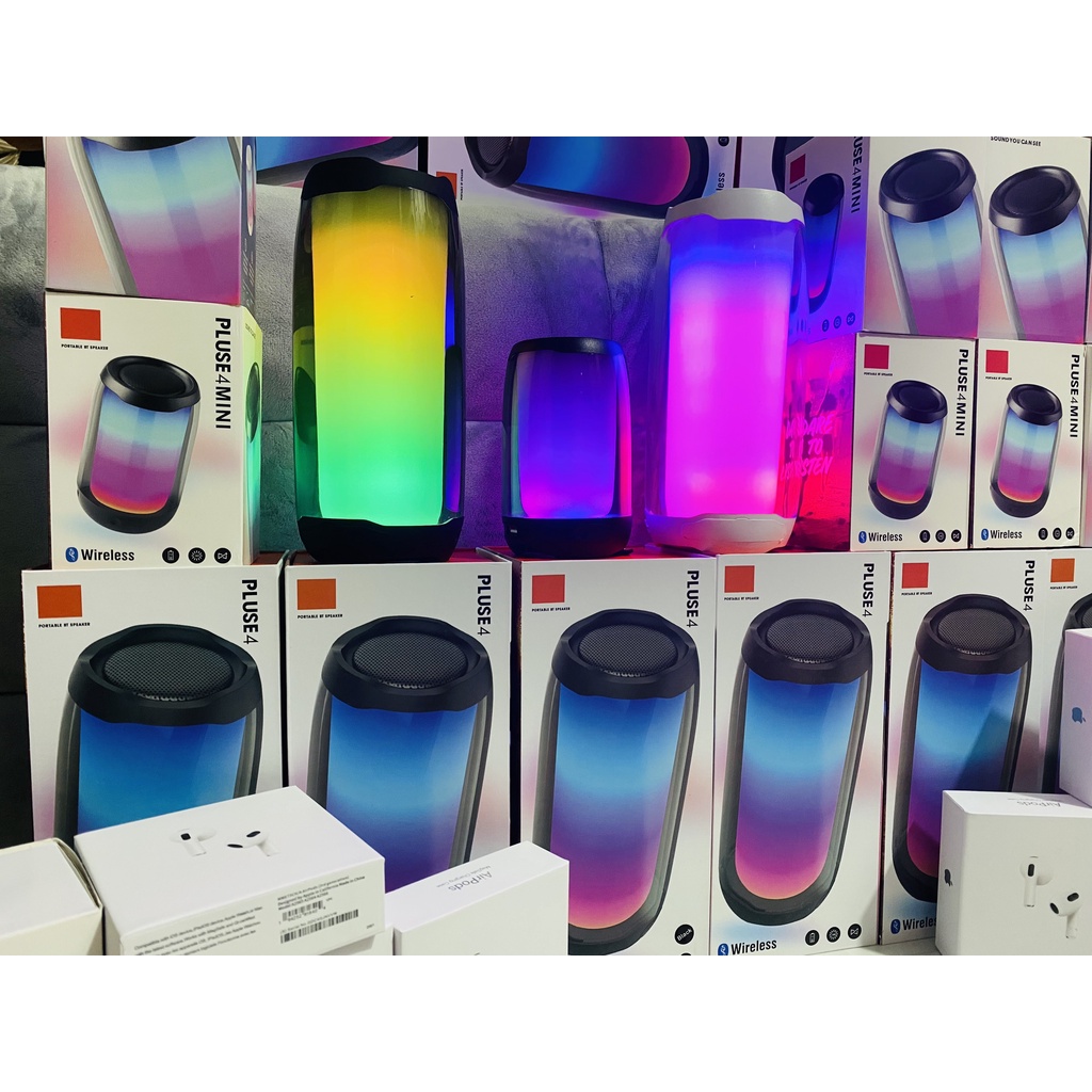 Loa Bluetooth Pulse 4, Loa Bluetooth Mini Có Đèn Led Theo Âm Nhạc, Âm Thanh Sống Động, Pin Cực Khoẻ Thiết Kế Mới
