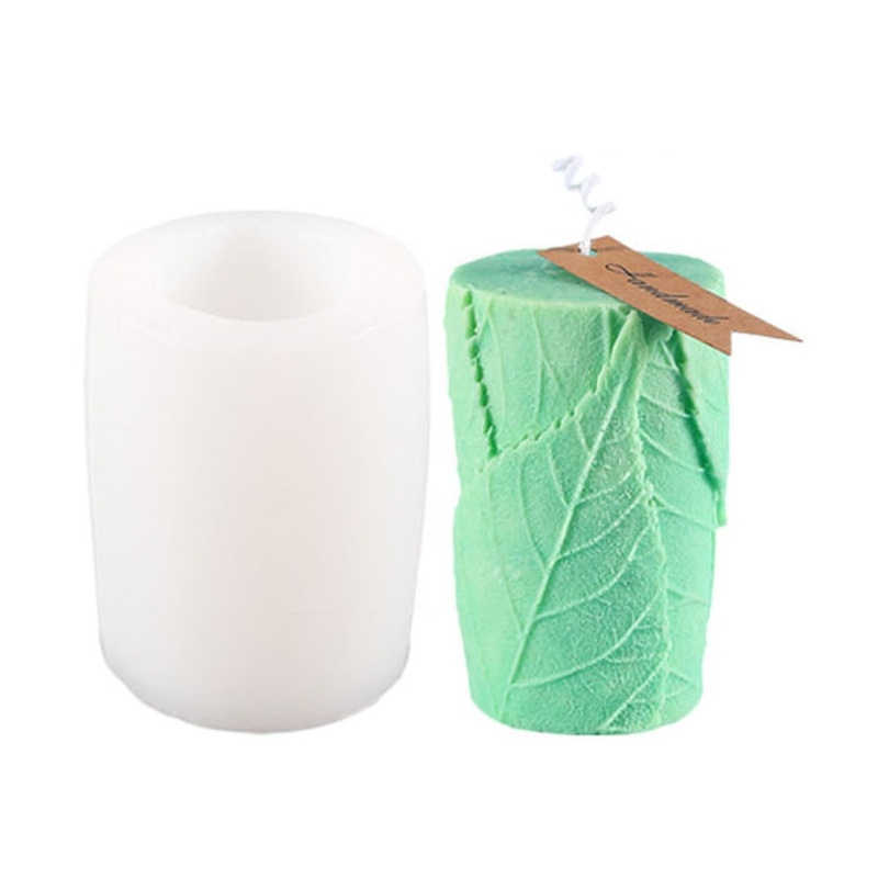 Khuôn Silicone Làm Nến Hình Trụ Hình Chiếc Lá