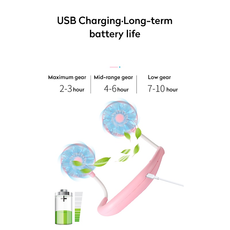 Quạt Thể Thao Mini USB Di Động Để Bàn 2000mA Có Thể Sạc Lại