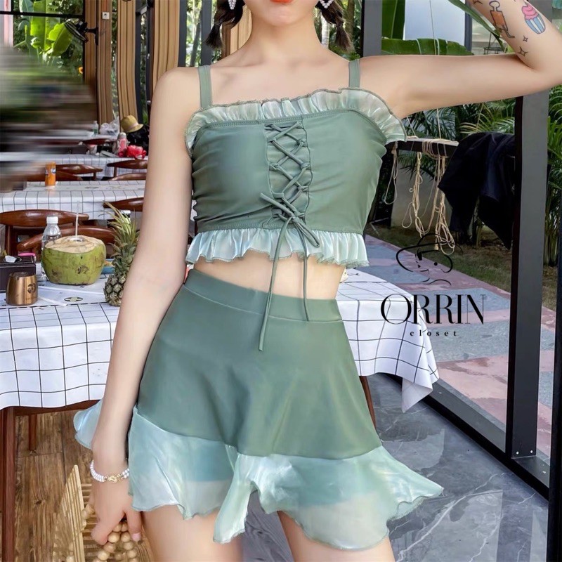 [Tặng Chong Chóng Gắn Mũ Bảo Hiểm] Set Bikini Đồ Bơi Đuôi Cá Đi Biển ~ ORIN ORRIN CLOSET