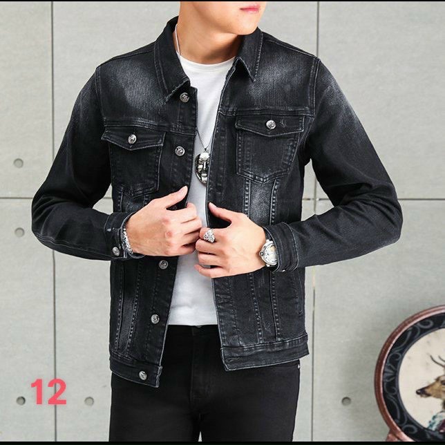 Áo khoác jean nam họa tiết cao cấp vải jean denim không nóng hàng chuẩn shop Phuongnamshop20 gf14