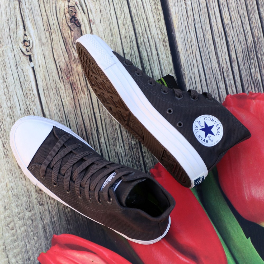 Giày Sneaker Chuck 2 Xám Đậm Nam Cổ Cao ZRF