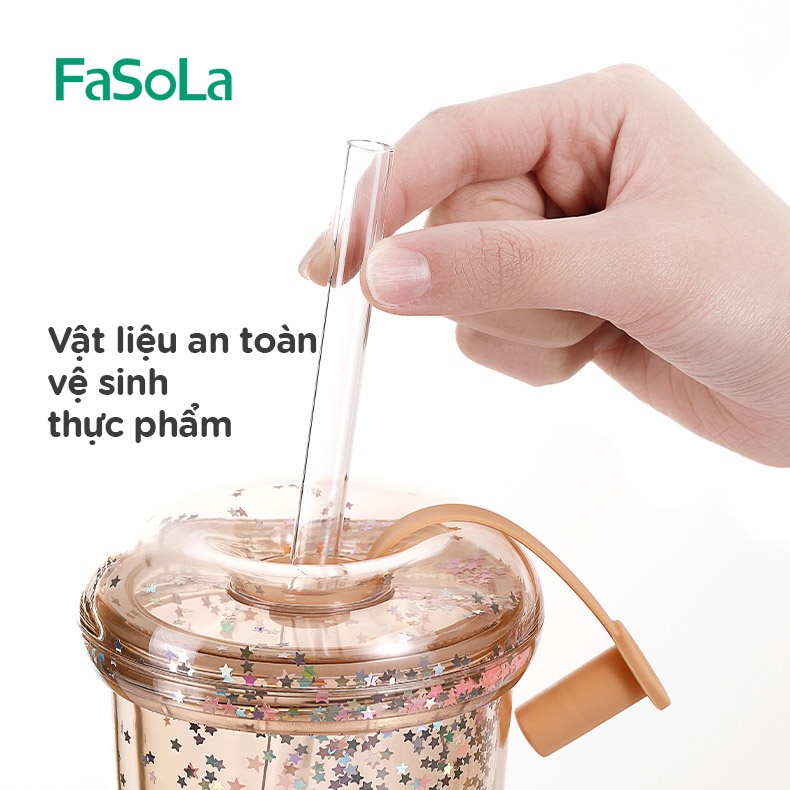 Ly nước có ống hút siêu xinh xắn FASOLA FSLSH-224