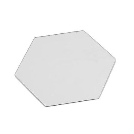 Set 12 miếng dán tường lục giác 10*10cm tráng gương 3D màu bạc trang trí nhà cửa