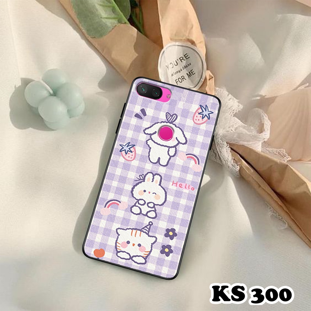 Ốp lưng Xiaomi Mi 8 - Mi 8 Lite - Mi 8 SE - Mi 9 - Mi 9 SE - Ốp in hình gấu &amp; thỏ đang yêu - Lưng nhám viền TPU cao cấp