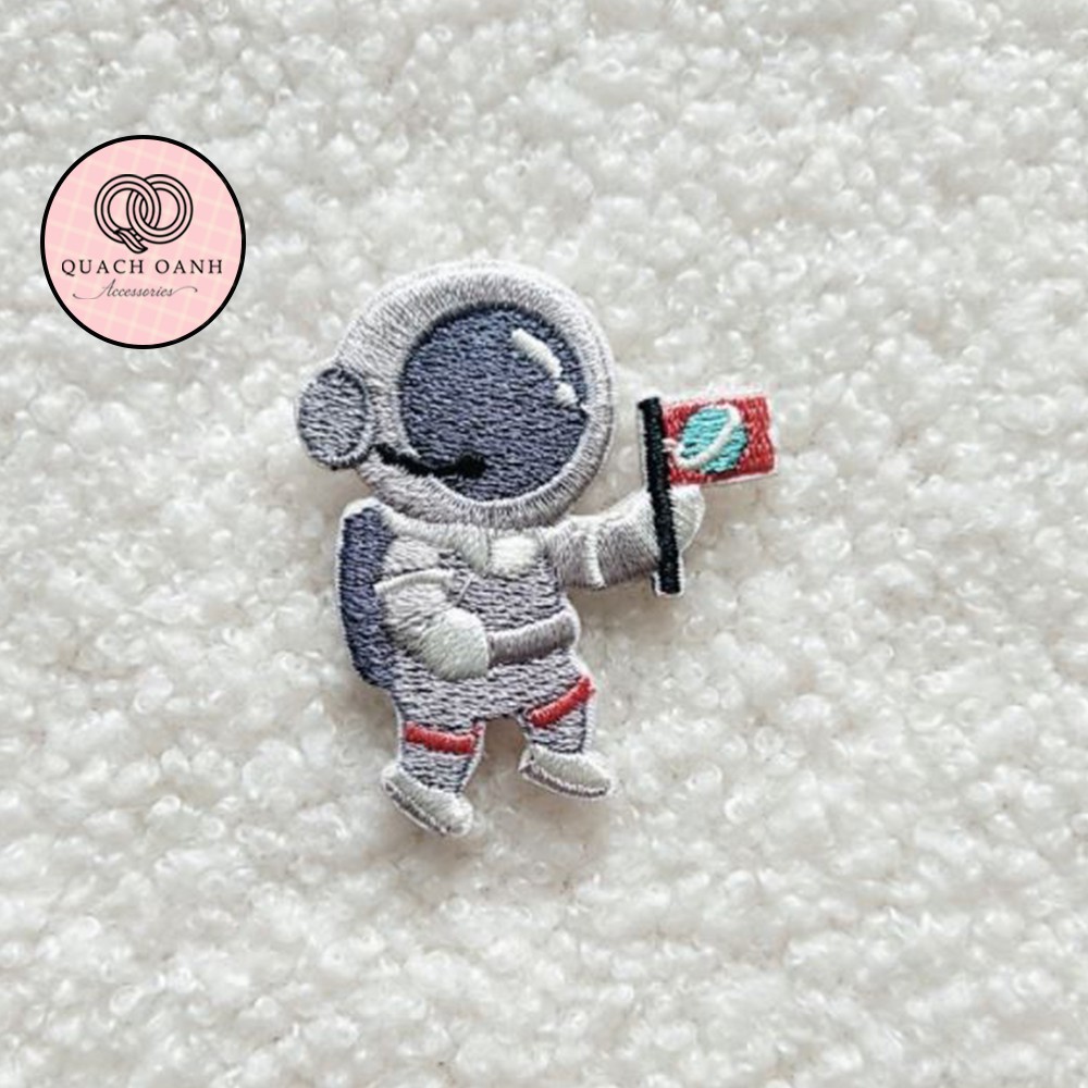 Sticker nhãn dán vải thêu hình độc đáo là ủi trang trí sổ, vở, mũ bảo hiểm - ST07