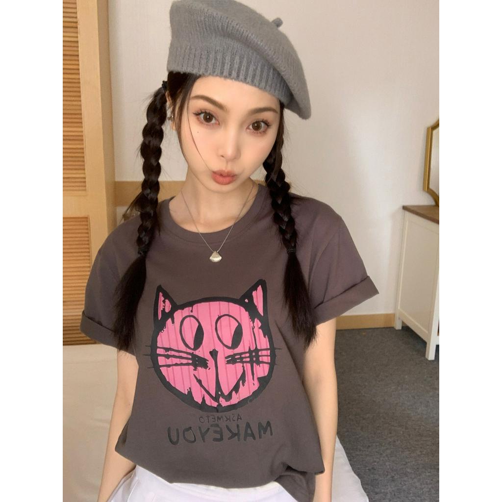 Áo Thun Nữ Tay Ngắn In Hình Dễ Thương 61344
