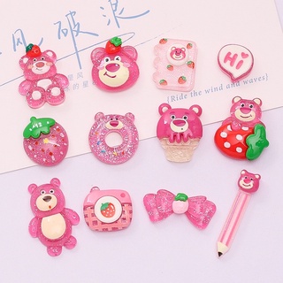 Charm slime/charm trang trí gấu dâu Lotso-MS019