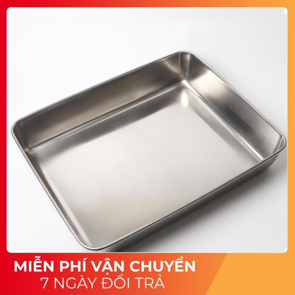 Mâm Inox Đặc Biệt 25x35x5Cm - Hàng Chất Lượng Cao