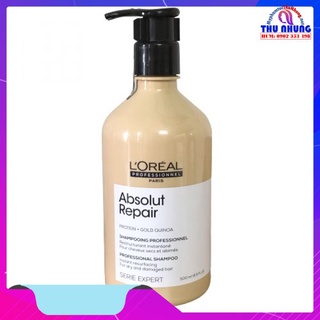 Dầu gội l'oreal absolut repair gold quinoa cho tóc khô hư tổn 500ml