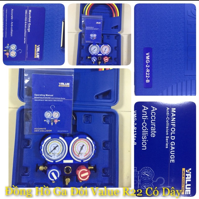 Đồng hồ ga đôi value R22 kèm dây