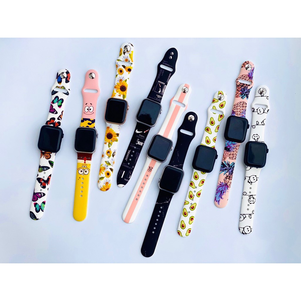 Dây Apple Watch cao su họa tiết hoạt hình