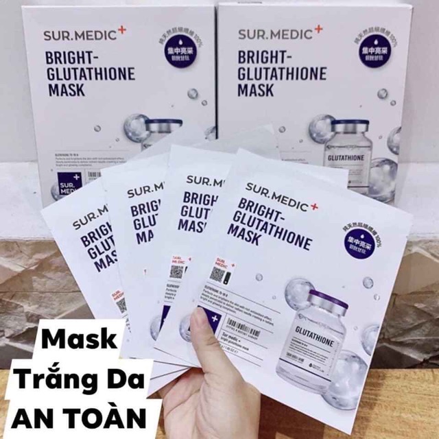 Mặt Nạ Dưỡng Trắng Chuyên Sâu 10 miếng SUR MEDIC BRIGHT CHÍNH HÃNG,mặt nạ chính hãng hàn quốc chuyên làm trắng sáng da