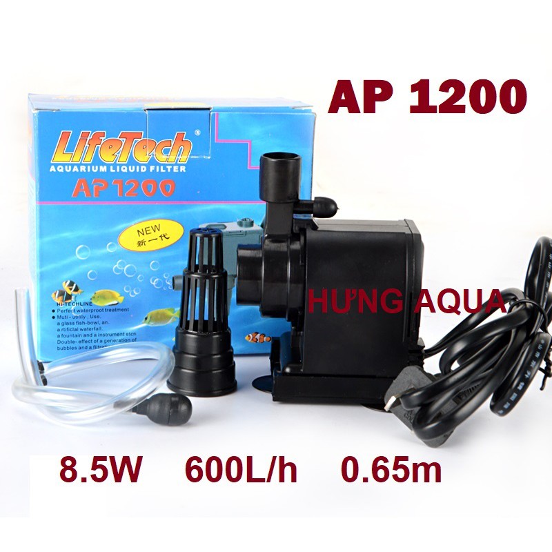 Máy bơm nước hồ cá, bơm bể cá, hòn non bộ, tiểu cảnh Lifetech AP 1000 1200 1300 1550 chạy êm khỏe