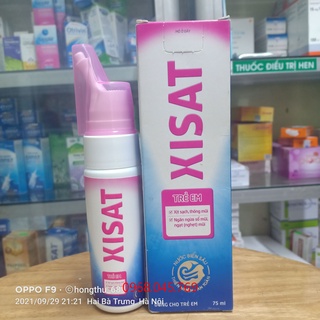 XISAT TRẺ EM chai 75ml xịt sạch, thông mũi