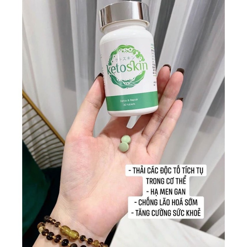 [GIÁ SỈ] Viên uống thải độc cơ thể làm đẹp da Ketoskin Nhật Bản hộp 60 viên | BigBuy360 - bigbuy360.vn