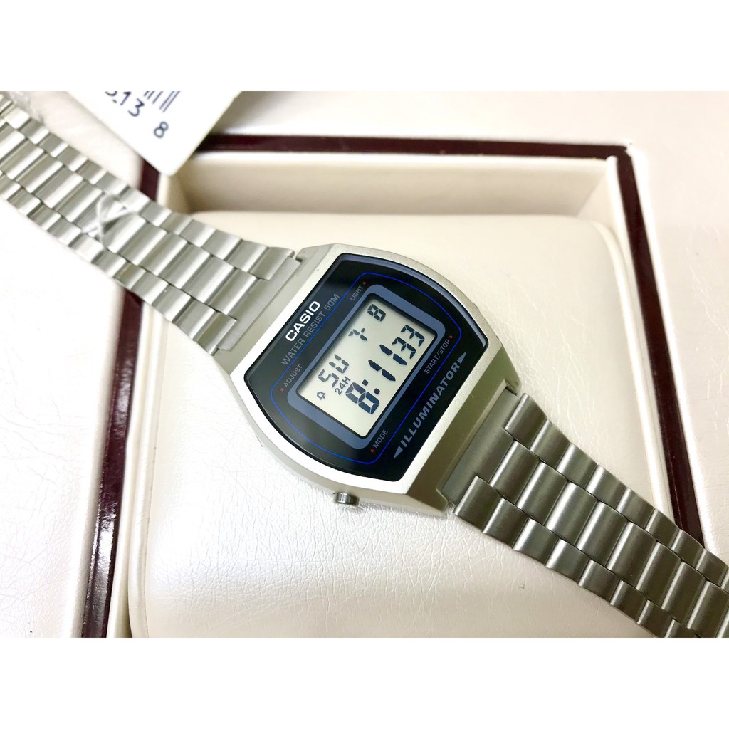 Đồng hồ nam nữ Casio B640w chính hãng mặt mạ vàng lấp lánh sang trọng lịch lãm bảo hành quốc tế 12 tháng