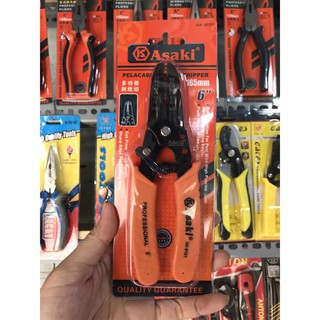 [FOLLOW lấy Voucher]Kìm tuốt dây điện Asaki 6in có lò xo AK-9101