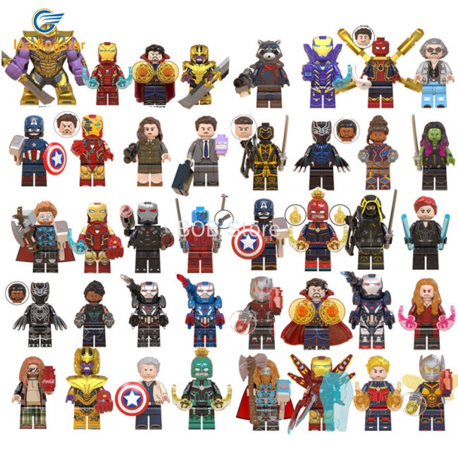 Mô Hình Lego Nhân Vật Siêu Anh Hùng Thanos Thor Captain America