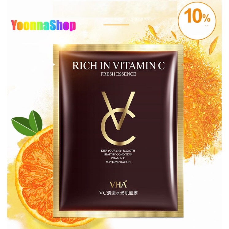 Mặt nạ vitamin C cấp ẩm dưỡng trắng da chiết suất cam vàng mask nội địa trung VHA | WebRaoVat - webraovat.net.vn