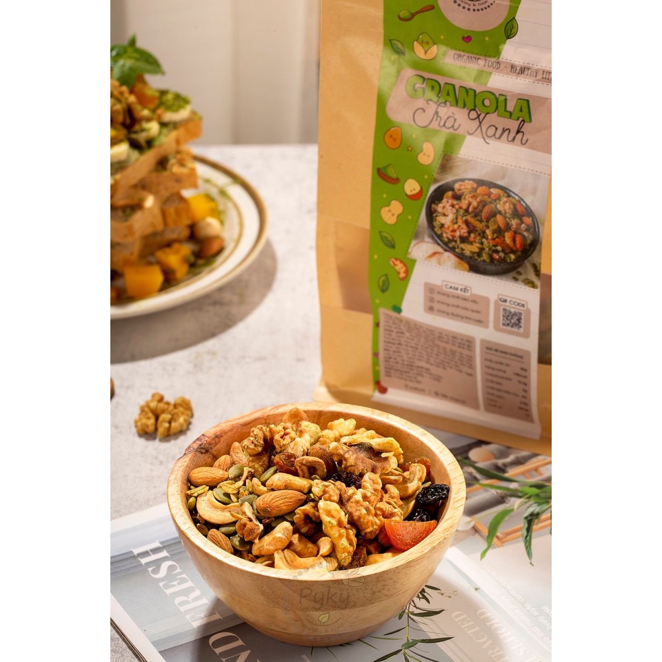 (Quà Tặng Là 1 bánh yến mạch cao cấp) Ngũ Cốc Ăn Kiêng Yến Mạch Granola siêu hạt (90% hạt và quả) gói 500g