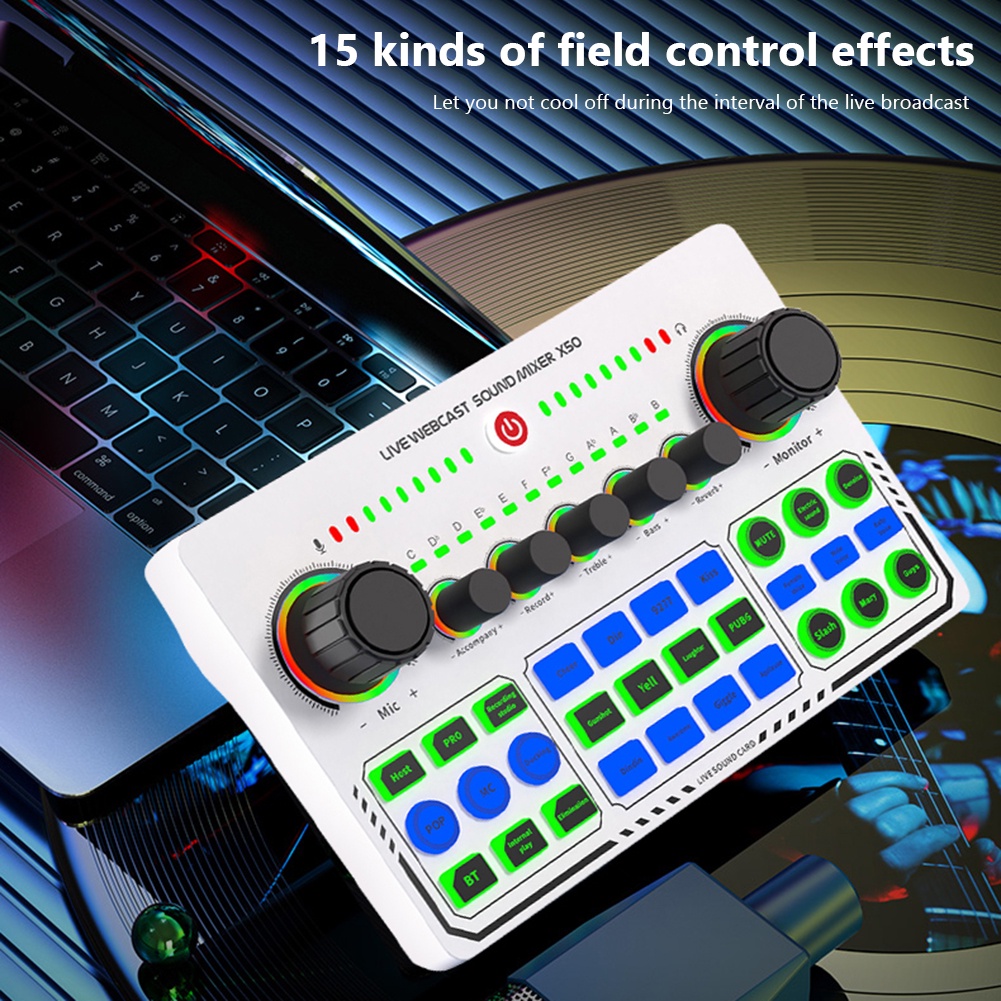 Thẻ Âm Thanh DJ Không Dây X50 RGB Kết Nối Bluetooth 16 Âm Thanh Chất Lượng Cao
