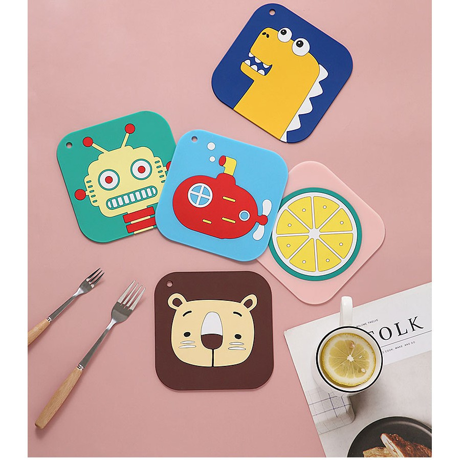 Miếng lót ly không thấm nước hoạt hình