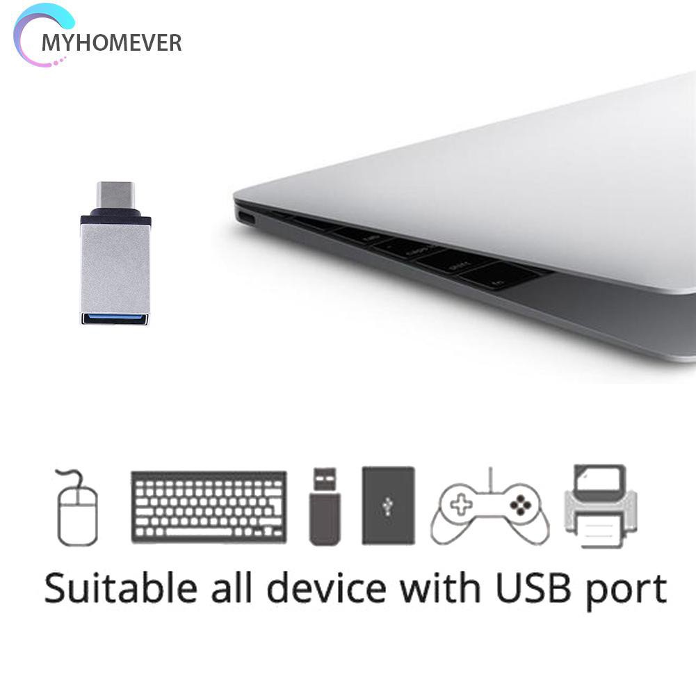 myhomever Aluminum Alloy USB3.1 Type-C to USB3.0 OTG Converter Adapter