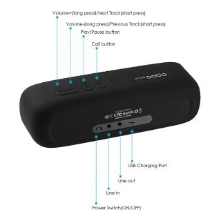 Loa mini bluetooth CRDC của Aukey - Ipx6