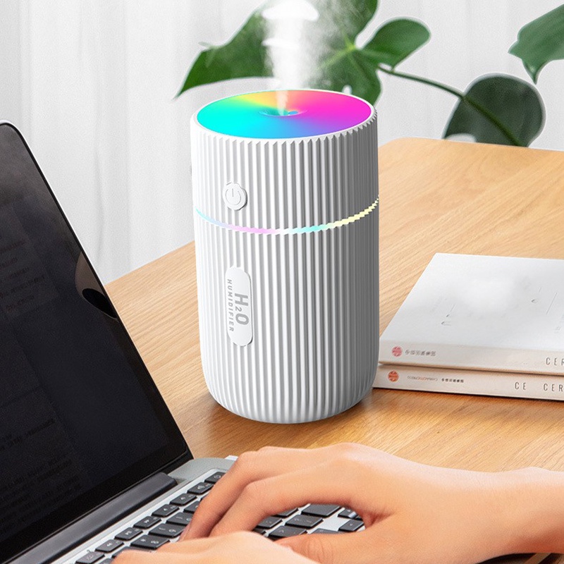 Máy Phun Sương Tạo Độ Ẩm Không Khí Mini Sạc USB 220ML / 2 Chế Độ Tắt Tự Động Có Đèn LED Nhiều Màu Sắc Đa Ứng Dụng
