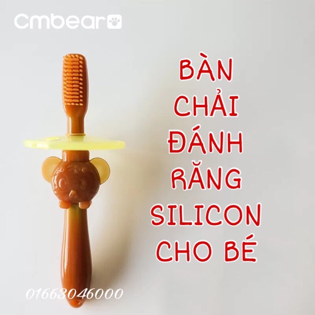 Bàn chải đánh rằn silicon cho bé