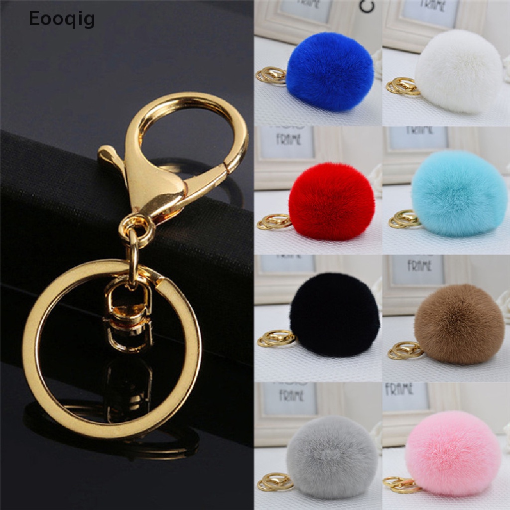 Móc khóa hình cục bông xinh xắn dễ thương