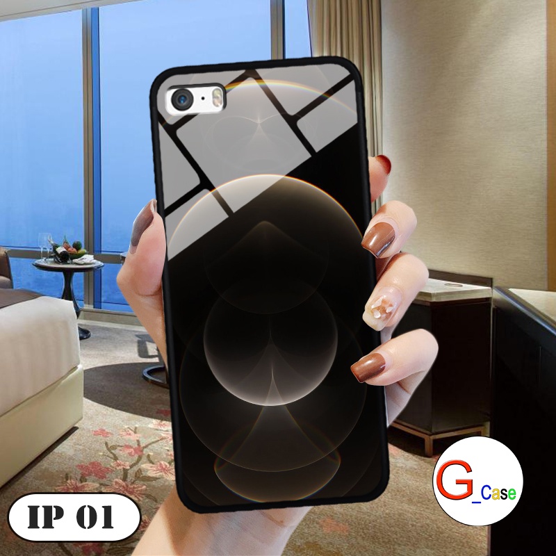 Ốp lưng kính 3D IPhone 5/ 5S/ 5SE