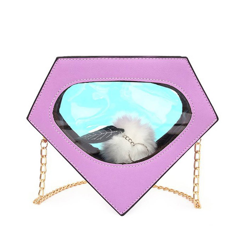 Túi Đeo Chéo Vai Hình Kim Cương Thời Trang Dành Cho Nữ